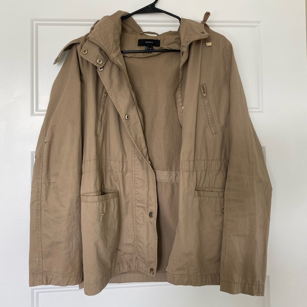 Tan, Light, Rain Jacket